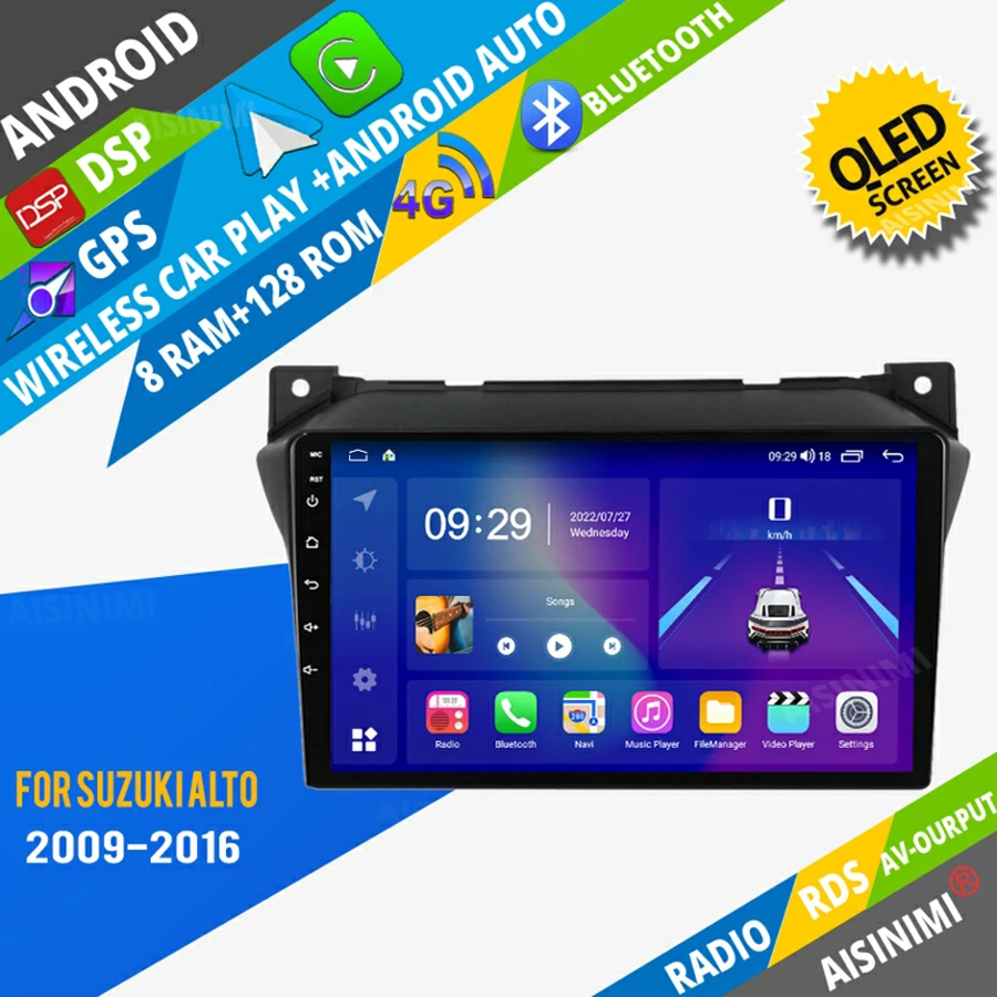 

AISINIMI Android Car Dvd Player navigation For Suzuki Alto 2009-2016 car radio Car Audio Gps Multimedia Stereo Monitor