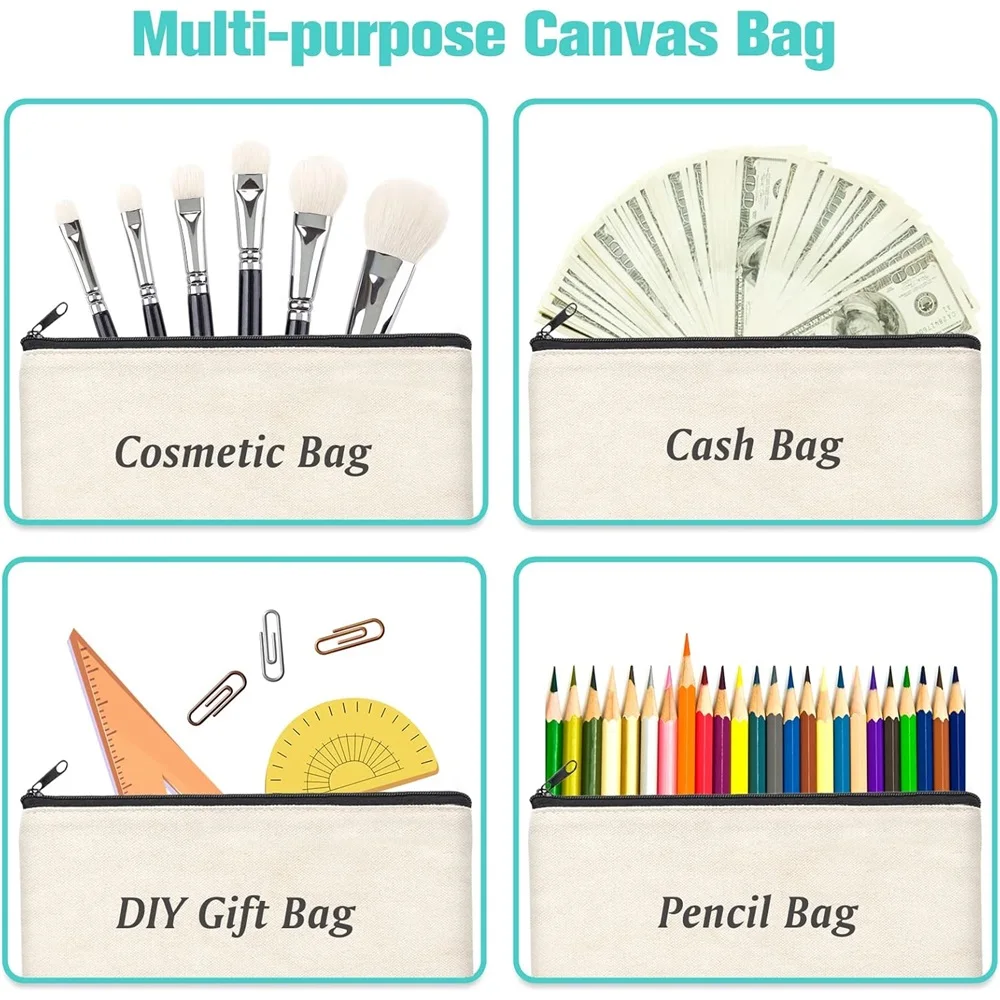 Blank Canvas Zipper Pouches 3
