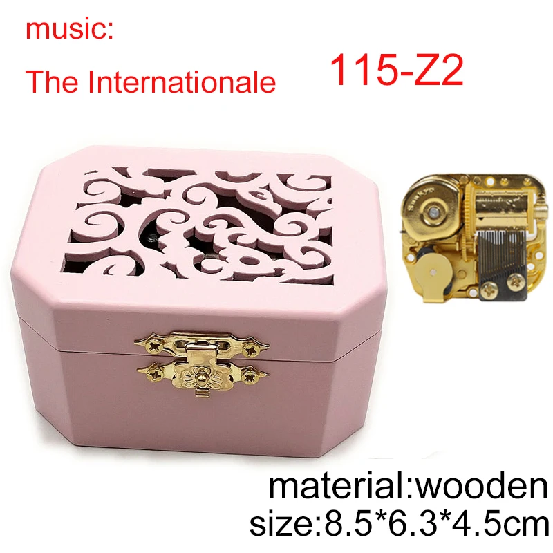 The Internationale Music Box Mechanism Golden Wind Up Delicate Students Kids Friends Grandfather Christmas New Year Gifts