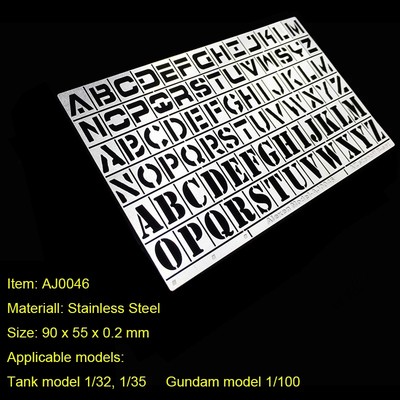 Military Tank / Vehicle Model DIY Letters / Numbers Hollow Spray PlateTool Stencils Template 1/32 1/35