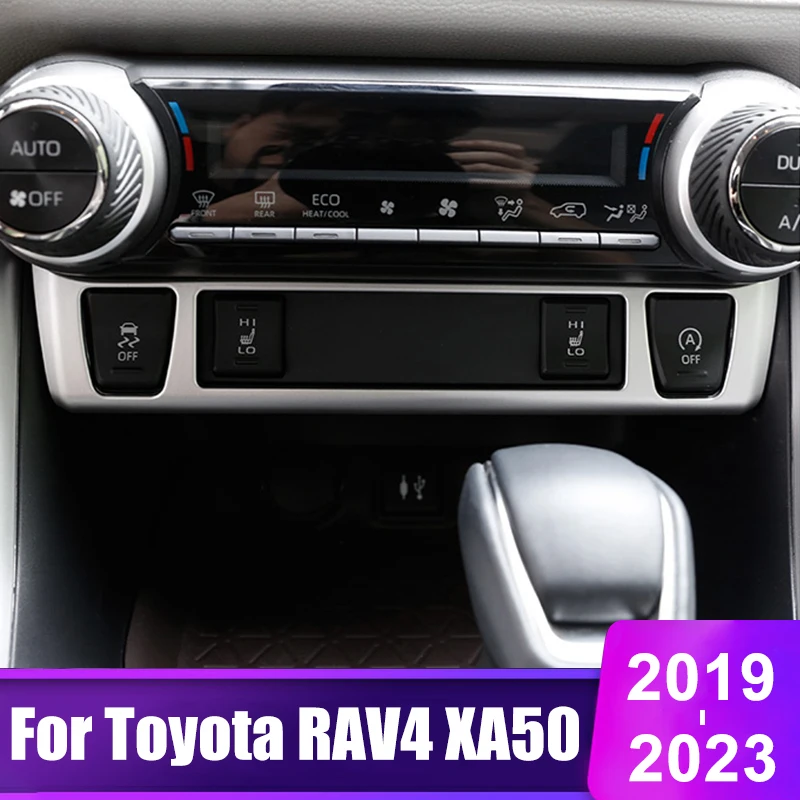 For Toyota Rav4 Xa50 2019 2020 2021 2022 Rav 4 Xa 50 Car Central Control  Trim Panel Cover Seat Heat Button Frame Accessories - Interior Mouldings -  AliExpress