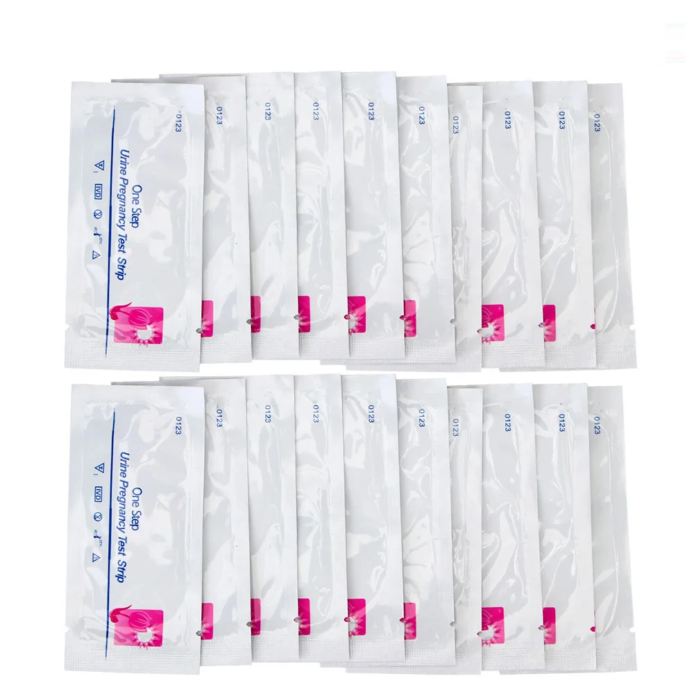 50PCS Early Pregnancy Test Paper Urine HCG Home Hygiene Test Strip High Accuracy Women One-step Testing Sticks Over 99% Accuracy