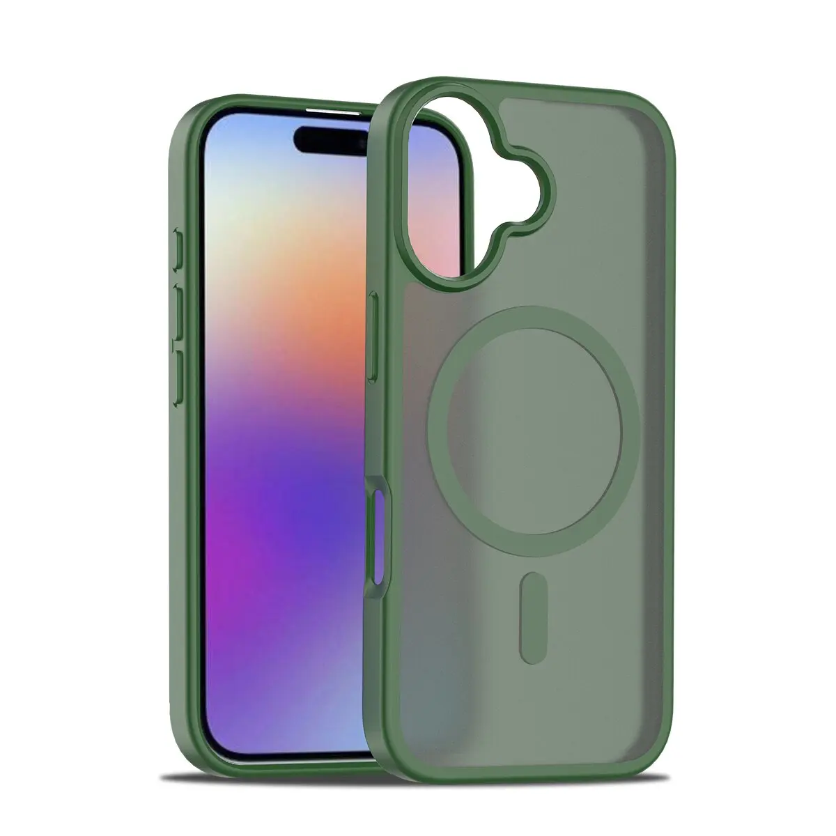 Magnetic Luxury Matte Shockproof Translucent Hard Phone Case