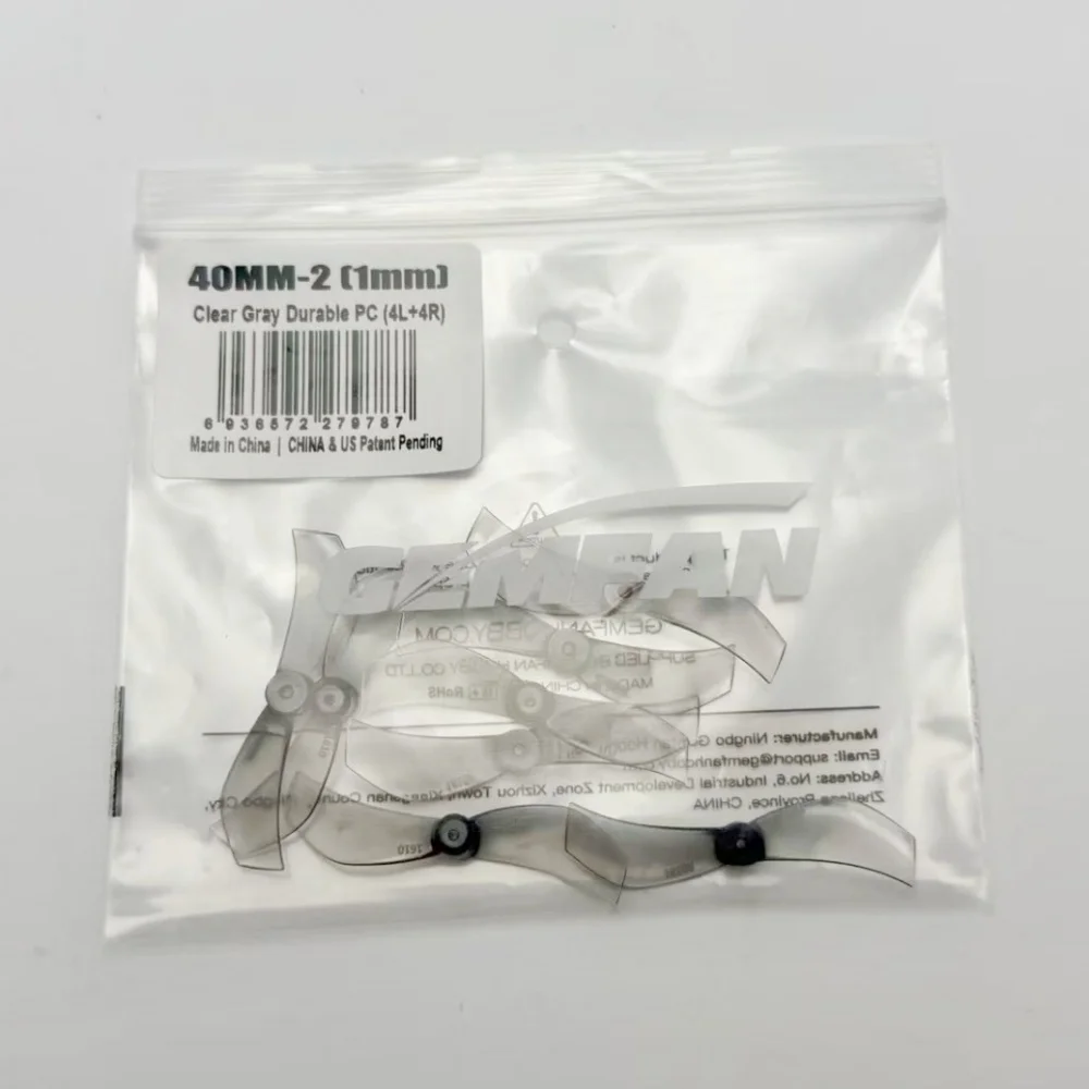 4 Paar Gemfan 1610 40mm 2-Blatt PC Propeller mit 1mm 1,5mm Loch für RC FPV Racing Freestyle Tinywhoop Drohnen Ersatz DIY Teile – Detail 4