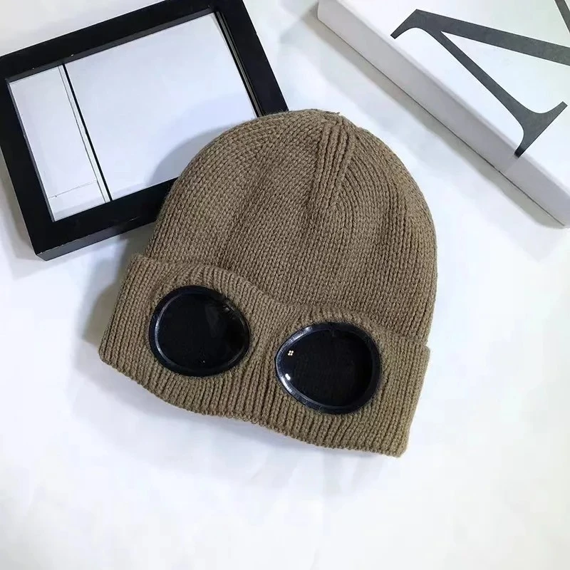 Unisex-Strickmütze für Herren und Damen mit Schutzbrille, winddicht, Winterwärmer, Skimützen, weich, warm, rutschfest, Gehörschutz – Detail 7