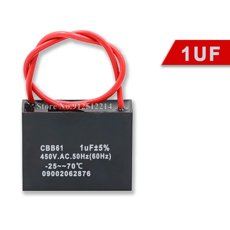 CBB Capacitor 1PCS CBB61 450V Start 0.8-20UF Fan Ceiling Exhaust Motor Run