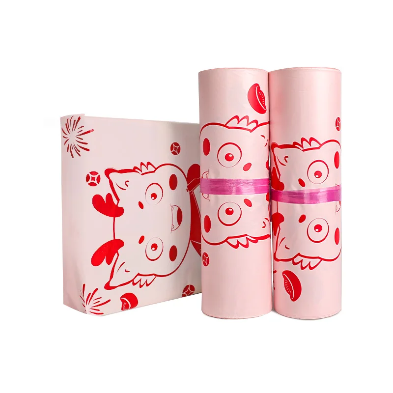 10Pcs Cartoon Dragon Printing Express Bag Chinese Courier Bags Self Seal Adhesive Shipping Envelope Postal Packaging Pouches 100pcs 10x13inch printing poly mailer 25x33cm pink christmas deer poly mailer self seal envelopes shipping courier storage bags