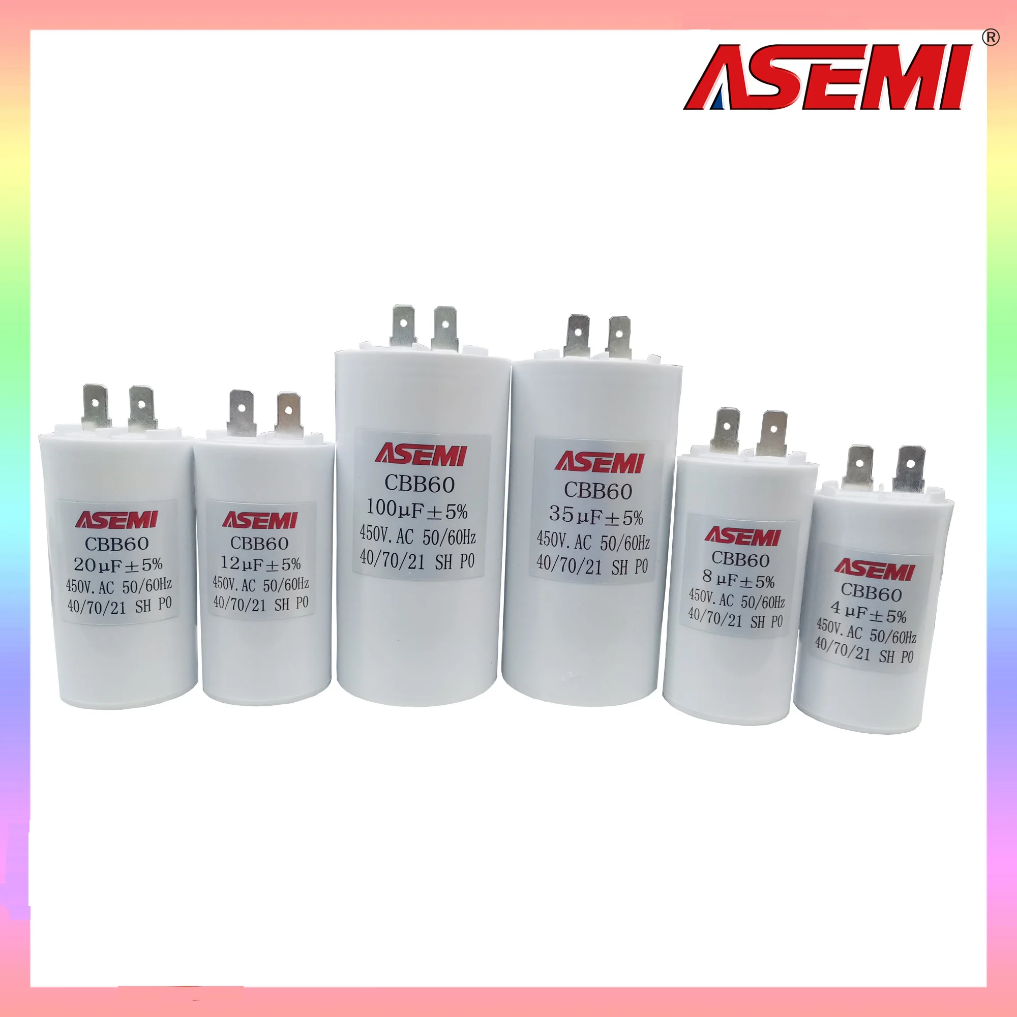 Cbb Capacitor Motor Capacitor CBB60 450V Washing Motor Start Capacitor Water Pump 3.5 4 5 6 8 9 10 12 14 15 16 18 20 25 30 UF Repair Tools