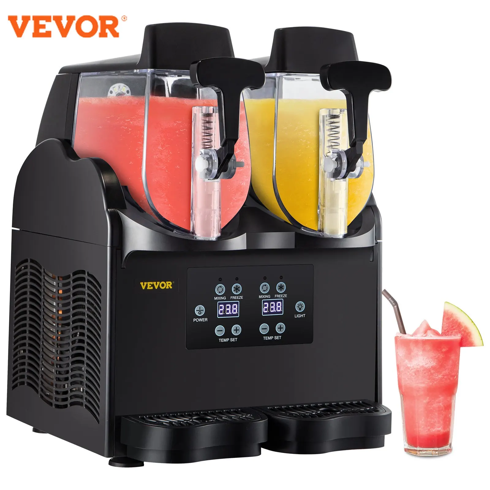 Vevor Commercial Slushy Machine 2 X2.5L Home Slush Maker Bevanda Congelata Distributore Di Bevande Ice-Cool Juice Smoothie Making Equipment