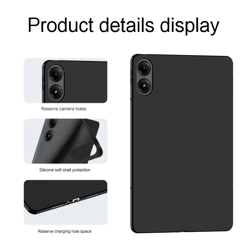 Durable Soft Silicon Protective Case for Xiaomi Redmi Pad Pro 2024 - 12.1 Inch