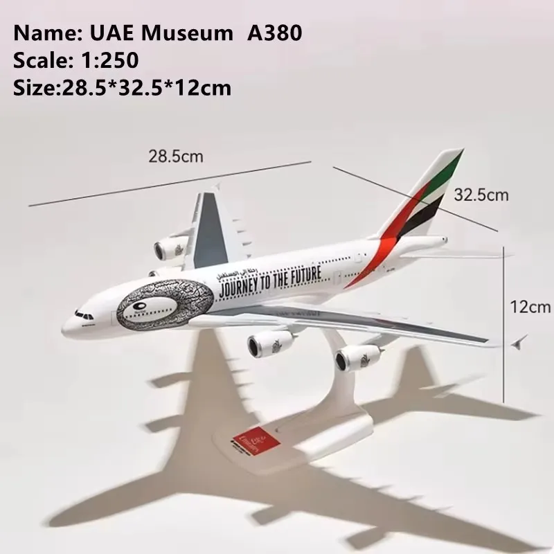 新しい 1/250 スケール A380 UAE エミレーツ航空航空機シリーズ 50