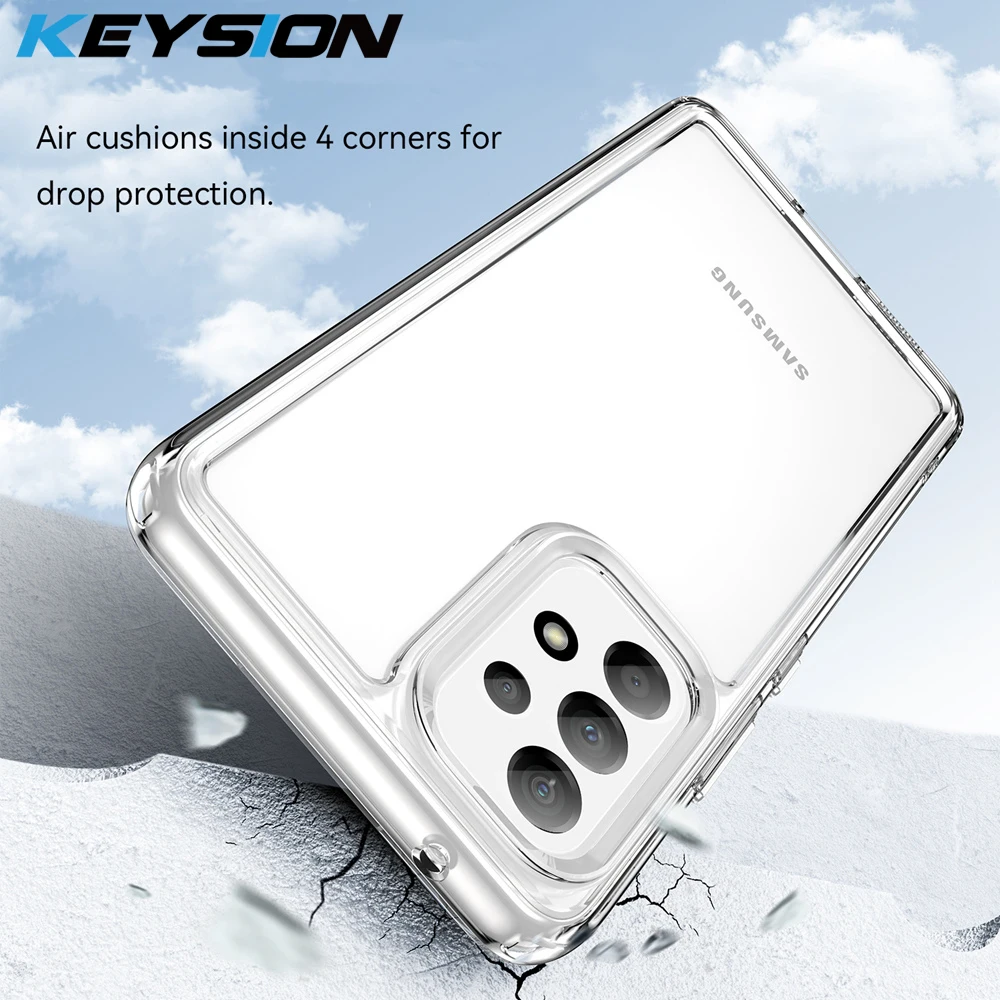 

KEYSION Transparent Shockproof Case for Samsung A53 5G A73 A33 A23 A13 4G Clear Soft TPU Silicone Back Cover for Galaxy M23 F23