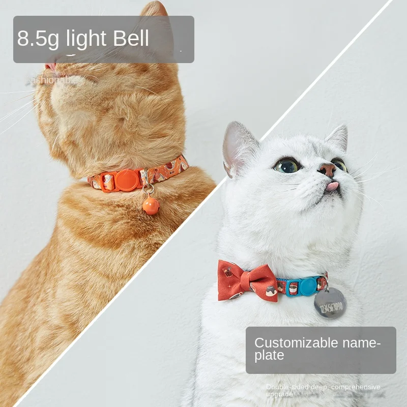 Cute Multicolor Cat Collar Pet Collar Kitten Dog Tie Adjustable Neck Strap  Puppy Cat Necklace Star Cat with Bell Collar - AliExpress