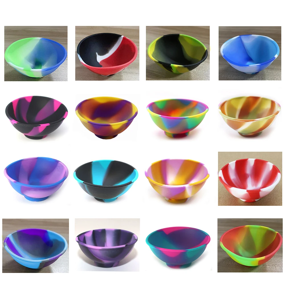 Household Silicone Bowl Container 2pcs 67mm 50mm Multi-Color Smoke Tobacco Herb Smoking Accessories Kitchen Storage Box storage box,herb storage container,household storage sets,storage sets