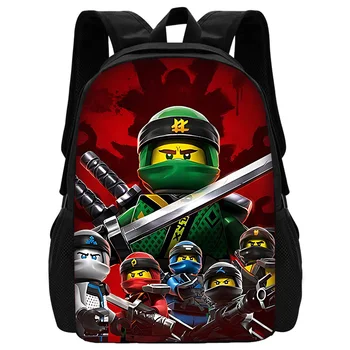 Sac à dos NinjagoS pour enfants, jeu cool, avec sacs à déjeuner, sacs à crayons, sacs d'école pour garçons et filles, meilleur cadeau