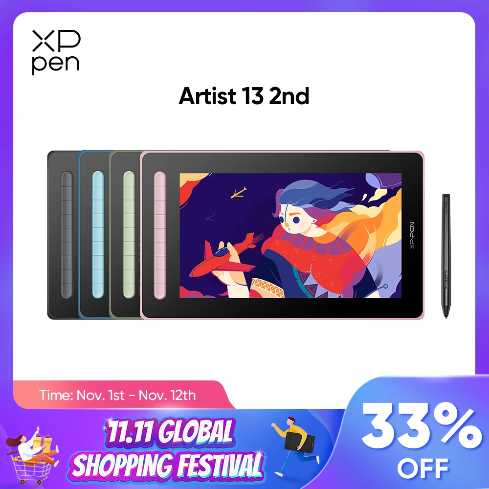 Xppen Artist 13 2nd Gen Graphic Tablet Monitor With 130 Srgb 9
