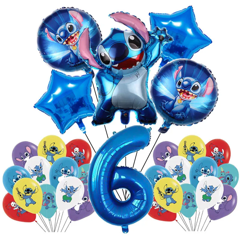 2 ballons Stitch - Ballon aluminium - Sans hélium - Disney - Lilo et Stitch  - 2 pièces