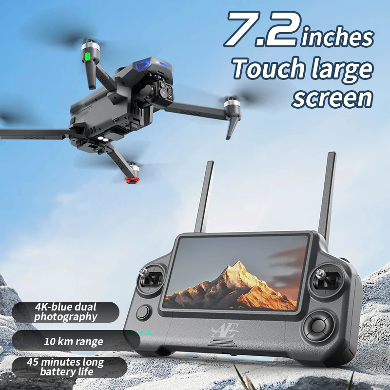 Nuovo Ae30 Gps Drone 8k Hd Camera 3 Assi Cardanico Wifi Evitare Ostacoli Fpv Brushless Touch Screen Telecomando Quadcopter Giocattoli - immagine 2