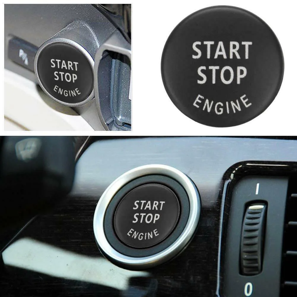 Car engine start button cover 1Pcs Car Front Center Start Stop Engine Button Switch Cover For BMW 1 3 5 Series E87-E93 E60 X1 E84 X3 E83 X6 E71 Z4 E89