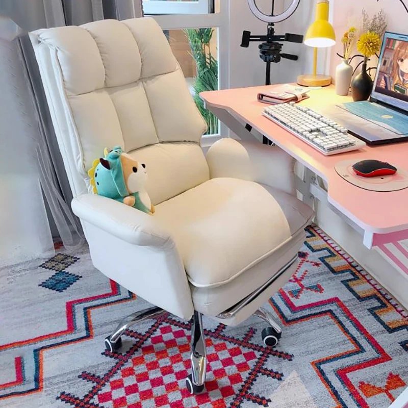 

Удобное белое офисное кресло, современное эластичное удобное игровое кресло в скандинавском стиле, роскошная эргономичная игровая мебель