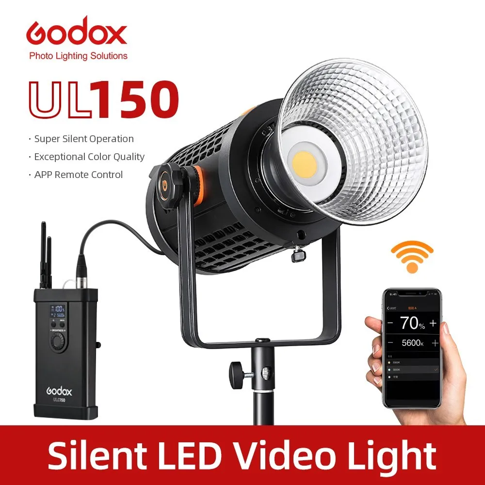 Godox Godox UL150 LED Silent APP Continious light+120CM Grid Bowens softbox+2.8m Stand 