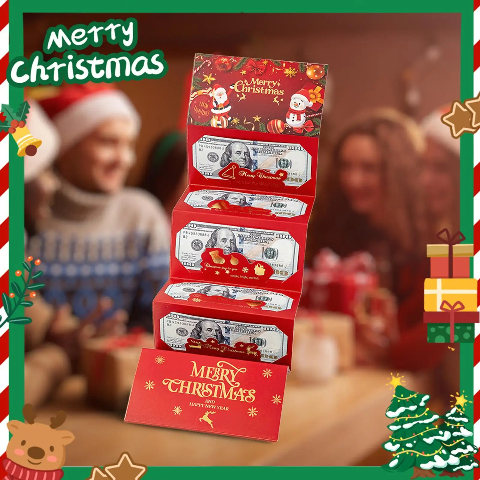 Christmas Money Holders Money Christmas Card Holder Holiday Decoration for Fathers Mothers Parents Event Organizers Women Men