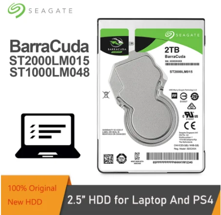 

Seagate 1TB 2TB 2.5inch Internal HDD Notebook Hard Disk Drive 7mm 5400RPM SATA 6Gb/s 128MB Cache 2.5" HDD For Laptop ST1000LM048