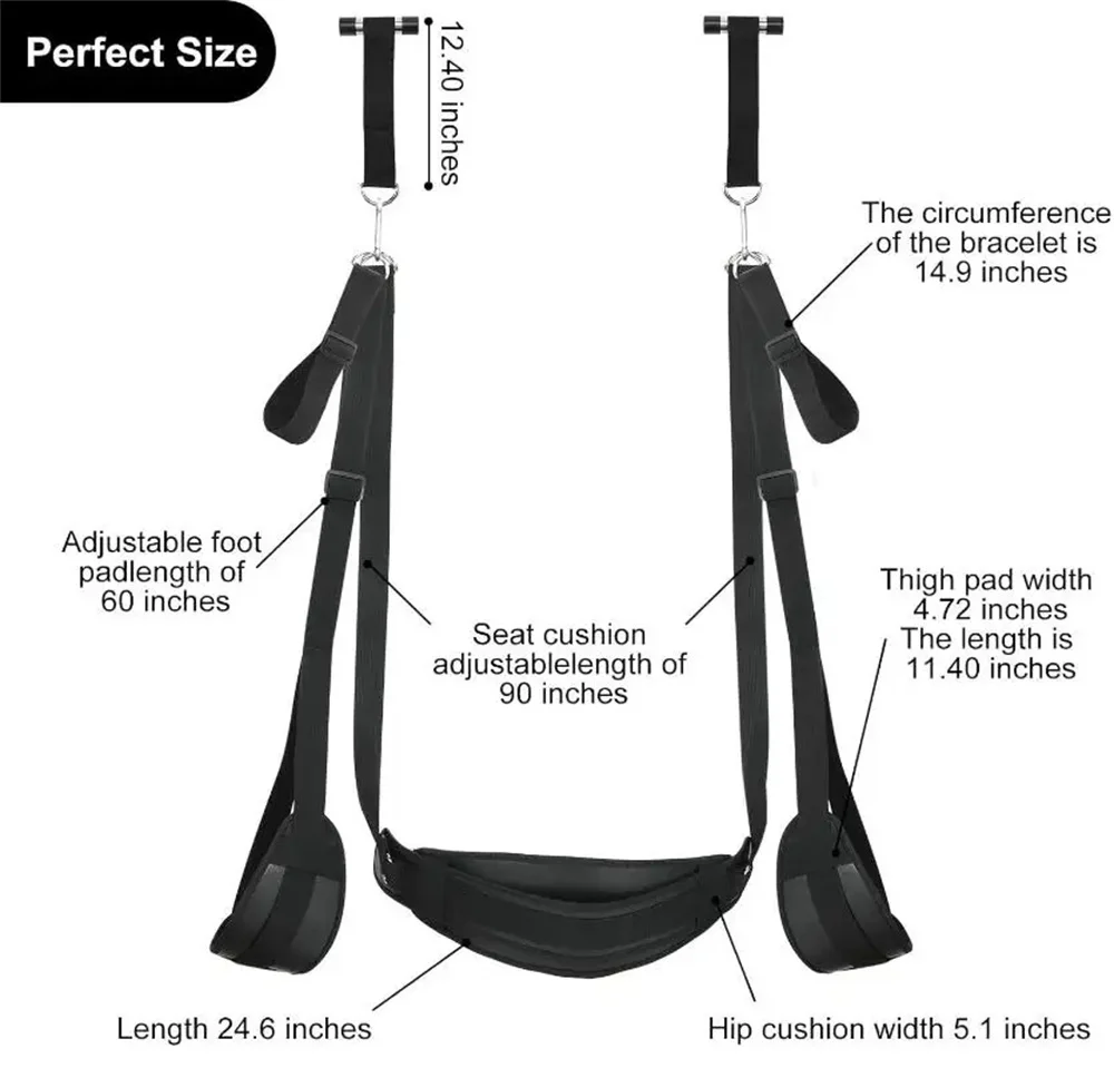 Sex Swing with Soft Seat & Leg Pad Indoor Erotic Hanging Door Sexy Swing for Couples Sex Toys Furniture BDSM Bondage Restra sex toys,sex swings