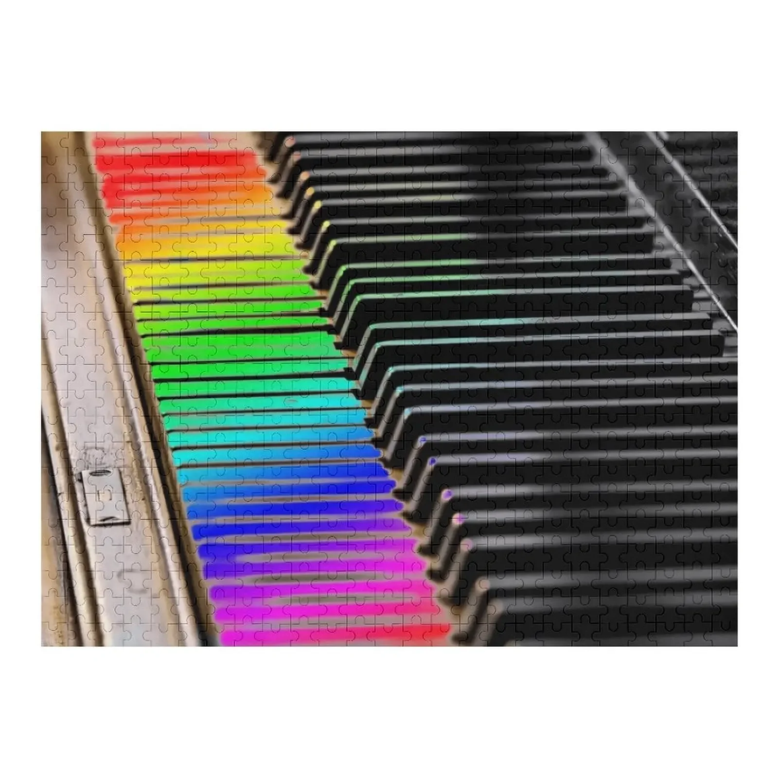 49 keys rainbow roll up piano Rainbow Piano Keys Jigsaw Puzzle Children Woods For Adults Jigsaw For Kids Personalized Toys Puzzle