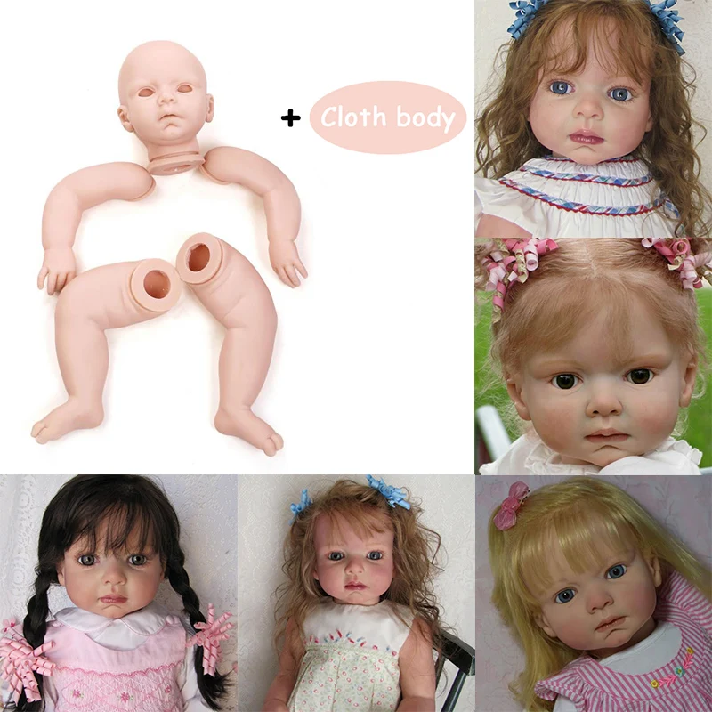 

28Inch Leontyne Huge Toddler Reborn Doll Kit with Bent Leg Doll fresh color Kit with Body Included