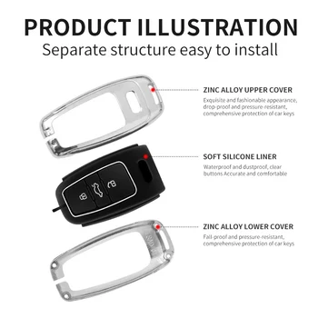 Metallo Auto Chiave A Distanza Della Copertura Della Cassa Borsette Fob Per Audi A1 A3 A4 A5 A6 A7 A8 Q3 Q5 Q7 S4 S5 S6 S7 S8 R8 TT Protezione Del Supporto Keyless 4 Metallo Auto Chiave A Distanza Della Copertura Della Cassa Borsette Fob Per Audi A1 A3 A4 A5 A6 A7 A8 Q3 Q5 Q7 S4 S5 S6 S7 S8 R8 TT Protezione Del Supporto Keyless - Metallo Auto Chiave A Distanza Della Copertura Della Cassa Borsette Fob Per Audi A1 A3