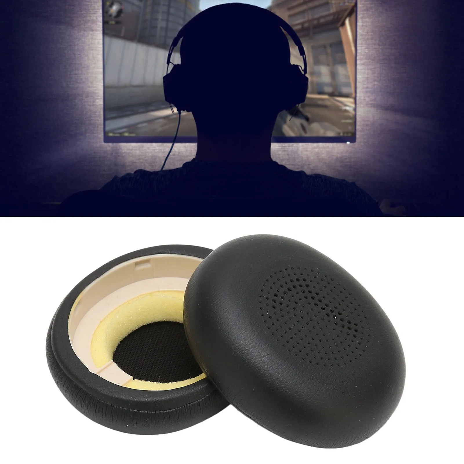 자브라 ELITE 45h 헤드폰용 헤드폰 이어패드, 프로페셔널 단백질 가죽 교체 쿠션  Best5