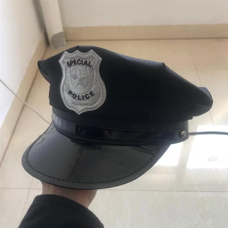 Octagon Policia Cap Classic Adults Cosplay Hat Stage Show Cap for Party Performance Masquerade