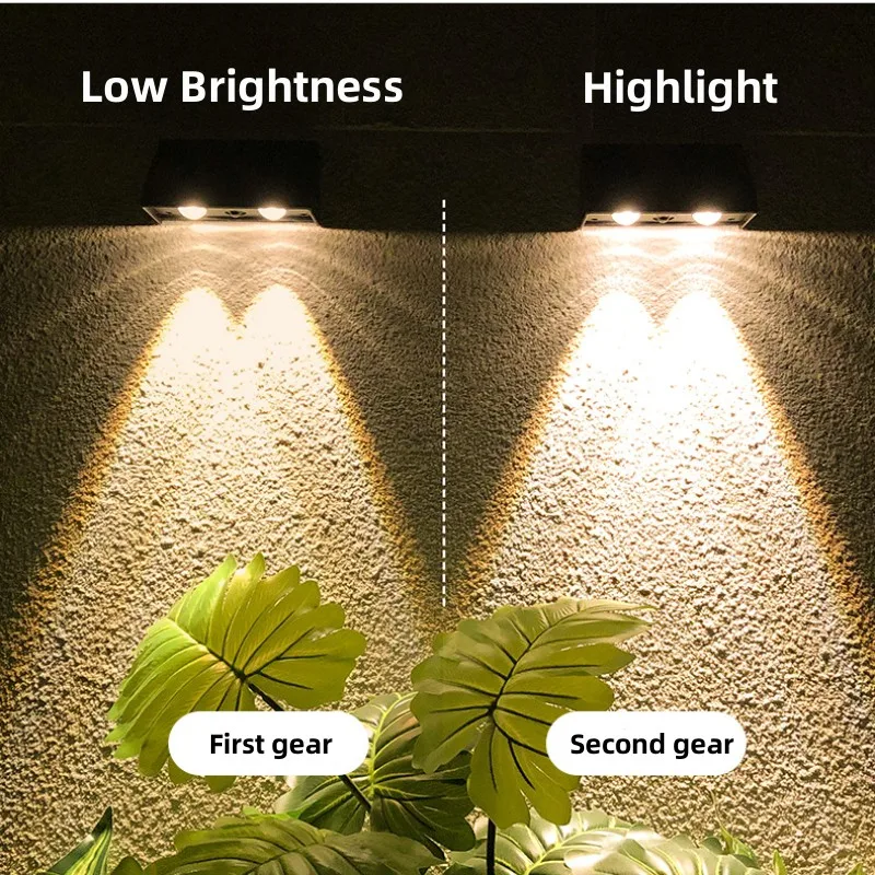 Luces LED solares para jardín al aire libre, Sensor de Control de luz impermeable, lámparas alimentadas por energía Solar, Villa, patio, balcón, escalera, valla, lámpara de pared
