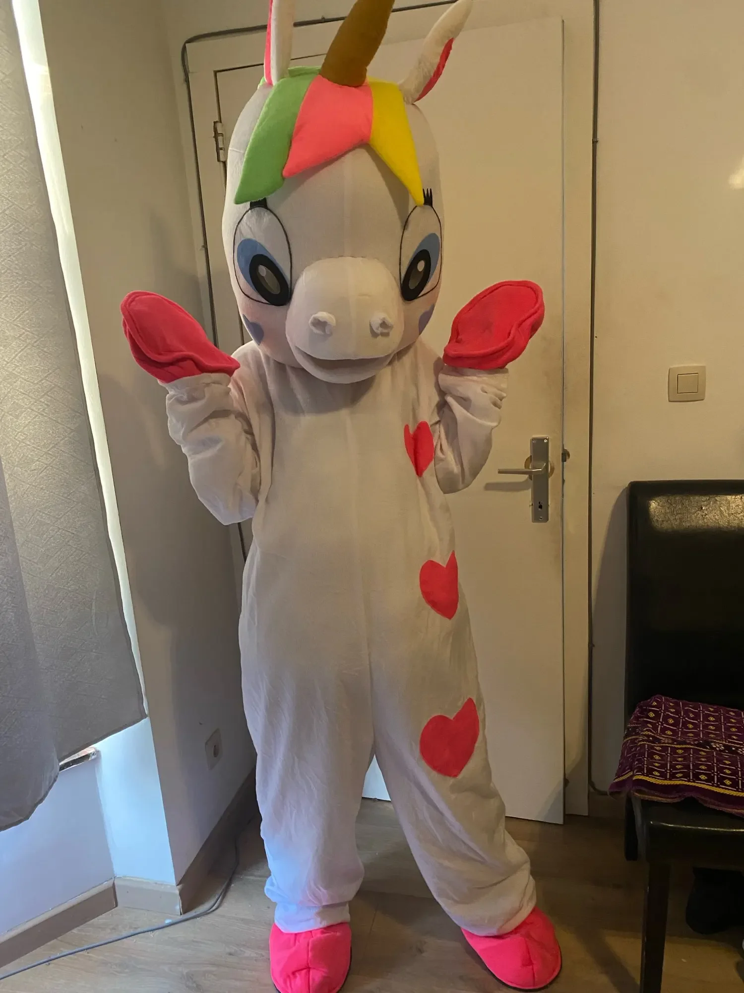 Cosplay Mascot Unicorn Horse Cartoon character costume Party Mascot Costume Advertising Show Costume Animal carnival Clothing 2