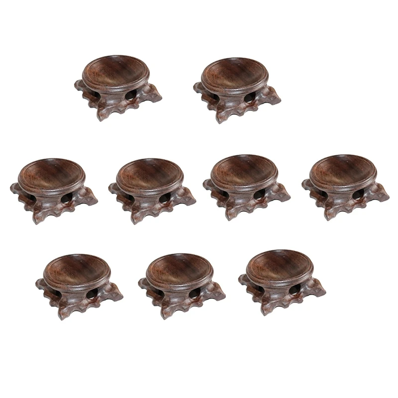 

9 Pieces Mini Wooden Stand For Crystal Sphere Stand Wooden Display Stand Crystal Ball Stand Ball Holder For Rock Decor Durable