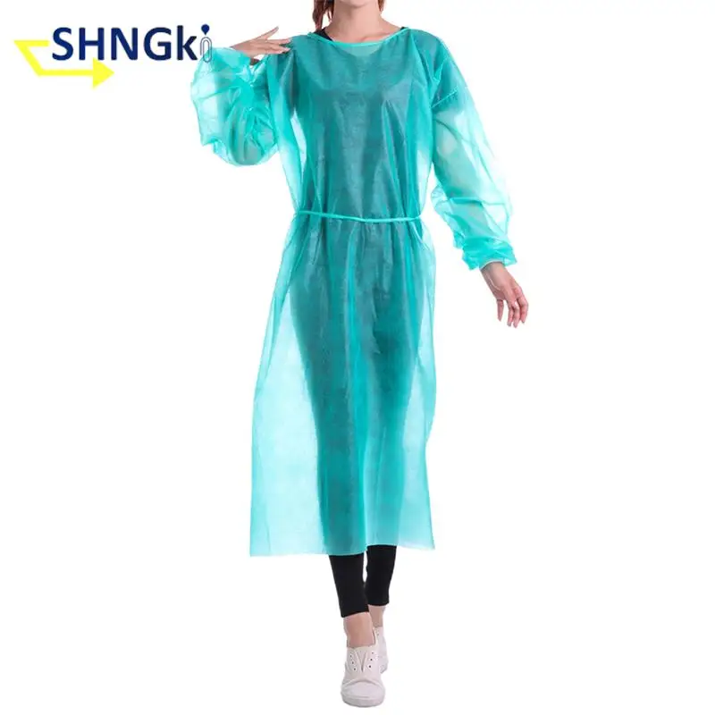 Disposable Isolation Cover Gown Surgical Clothes Uniform Protection Suit Blue/White Color disposable isolation gown