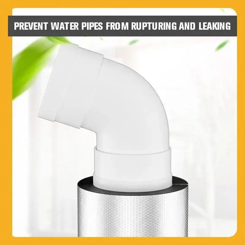 Open-style Self-adhesive Foam Pipe Insulation For Water Pipe Air-conditioning Aluminum Foil Insulation Sleeve Inner Dia 27mm