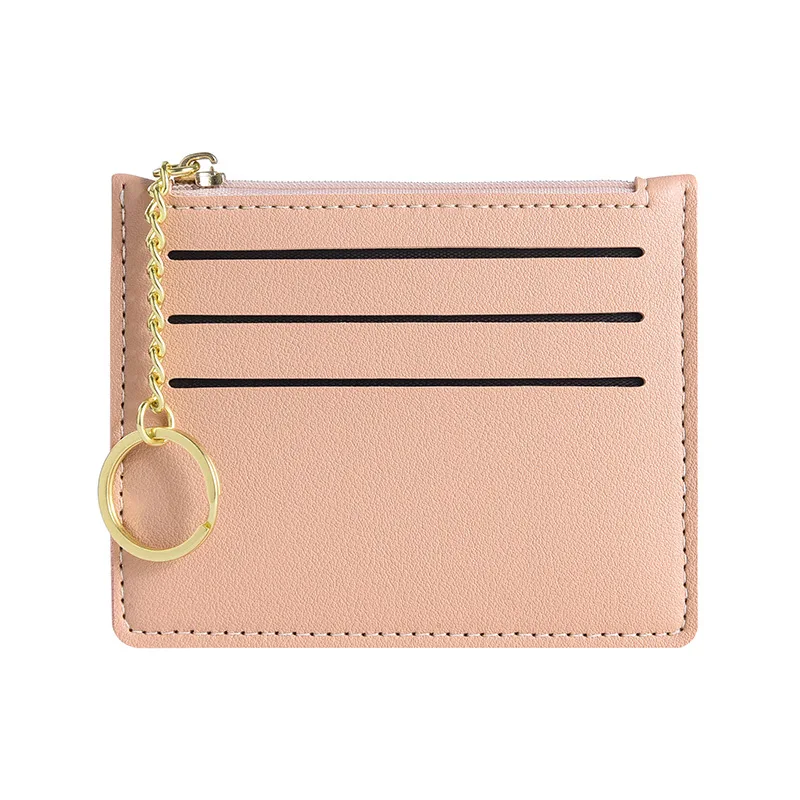 New Chain Fashion Ladies Bank Card Holder Coin Purses Designer Women Purse Zipper Design Men Wallet Mini Purse Unisex Bags C021