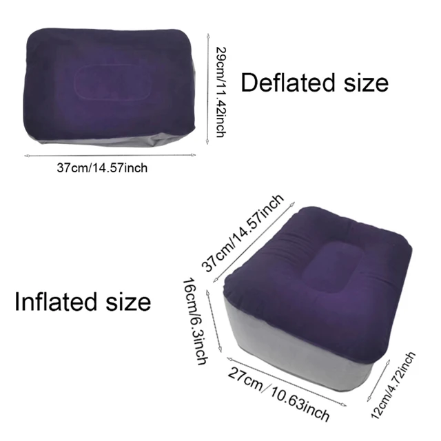 Inflatable Footrest Pillow PVC Foot Rest Air Pillow Cushion For Travel Office Home Leg Up Relaxing Feet Tools Under Desk 2