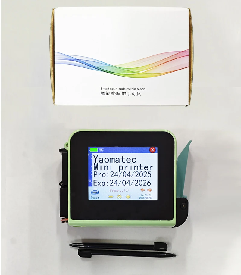 23 Languages YS130 12.7mm printing gun Code Date Logo Expiry Label Portable mini