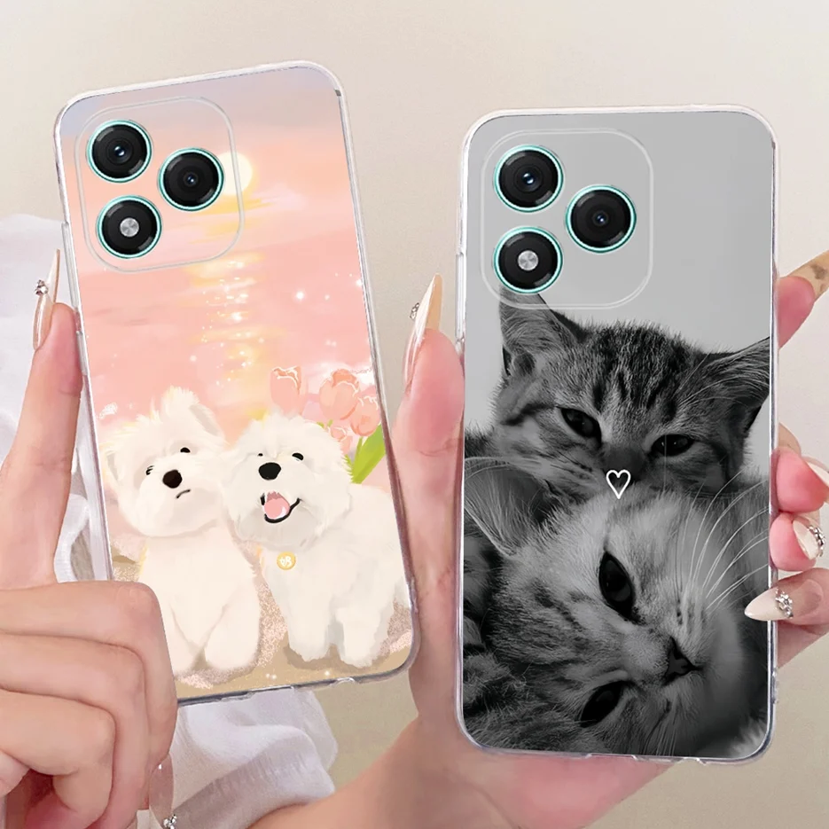 Stylish Clover Lotus Painted Soft Silicone Case