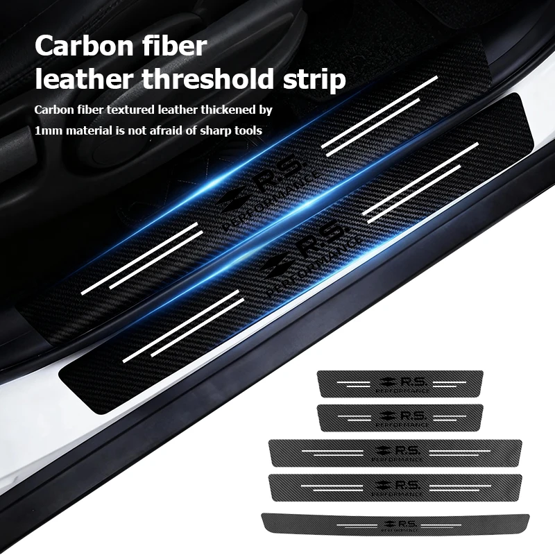 Carbon Fiber Car Door Sill Anti-Scratch Protection Strip