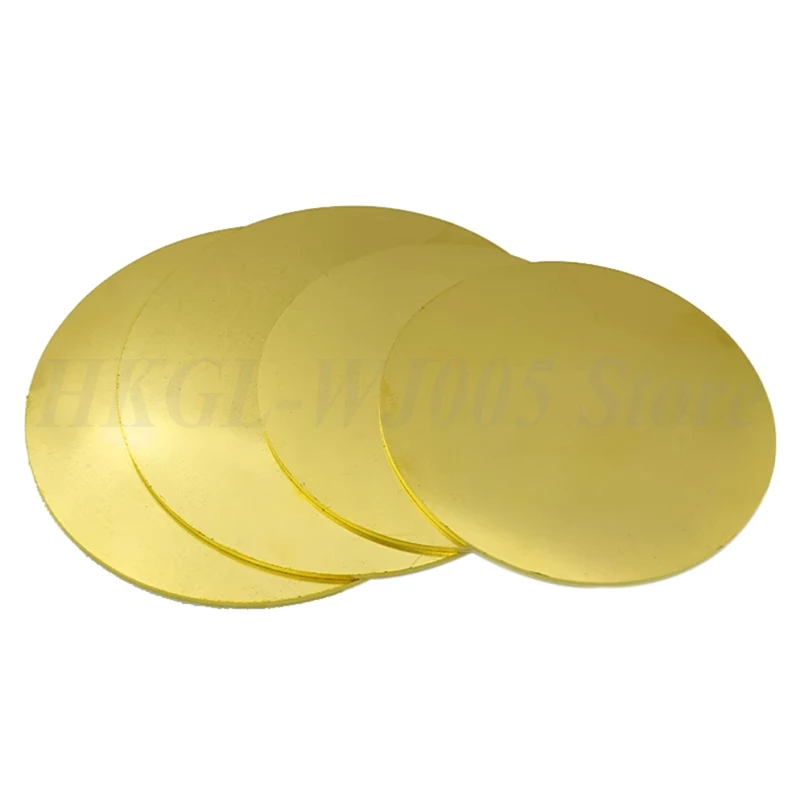 Thick 0.3-4mm H62 Brass Disc Dia 10-300mm Round Brass Plate Circular Brass Plate Thin Brass Circular Plate Sheet