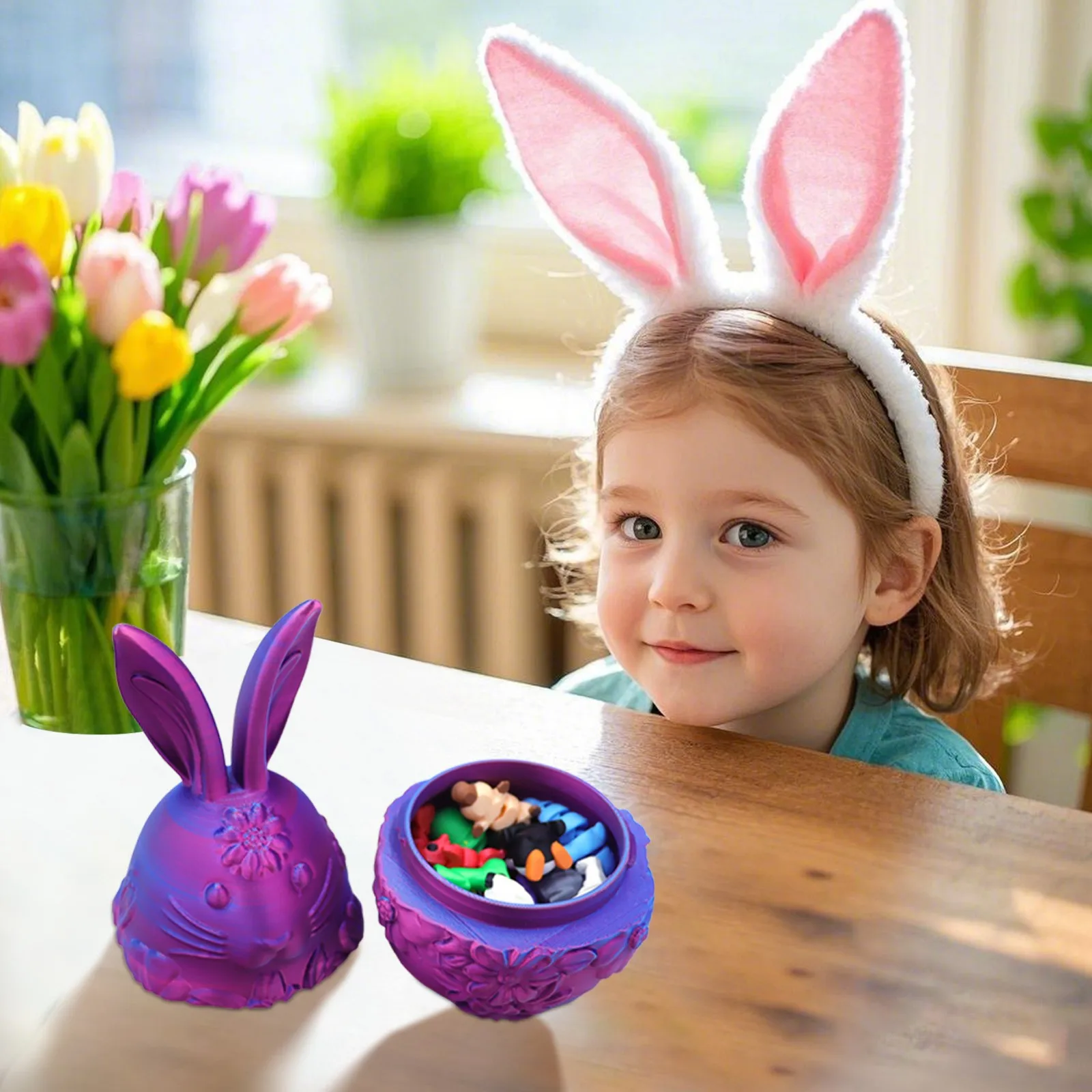 Cardboard Bricks Easter Egg Ornaments Decorations 3d Printed Easter Egg Decorations Realistic Animal Tinker For Kids Ages 4-8