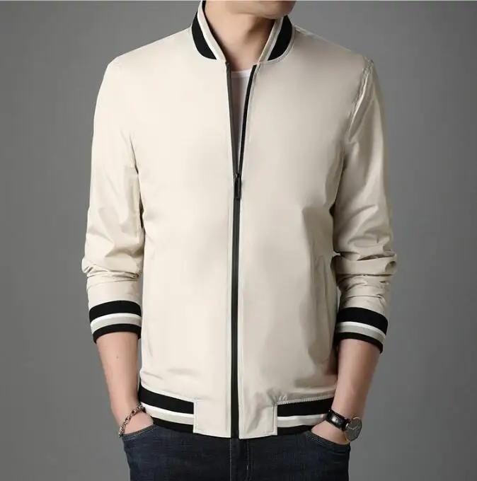 

2023 New Spring Men Fashion Windbreaker Jacket Coat Zipper Jacket Men Clothing