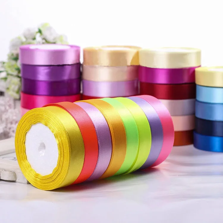 Satin Ribbon 15mm Wide Wedding Party Festive Event Decoration Crafts Gifts Wrapping Apparel Sewing Fabric 22 Meters Length