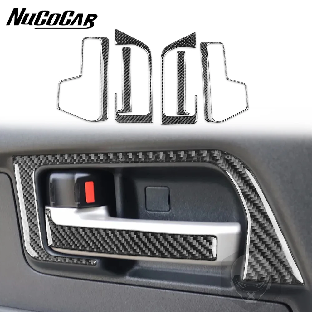 

For Toyota FJ Cruiser 2007-2021 Carbon Fiber Interior Door Pull Handle Frame Cover Car Interior Accessories Decorative Stickers