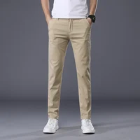 7 Colors Men's Classic Solid Color Summer Thin Casual Pants Business Fashion Stretch Cotton Slim Brand Trousers Male