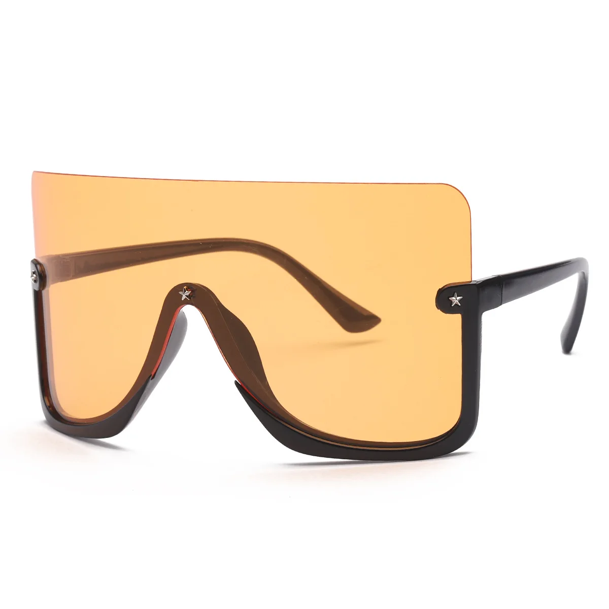 New Big Face Mask Sunglasses Windshield Multicolor Sunglasses Men and Women European and American Cross border
